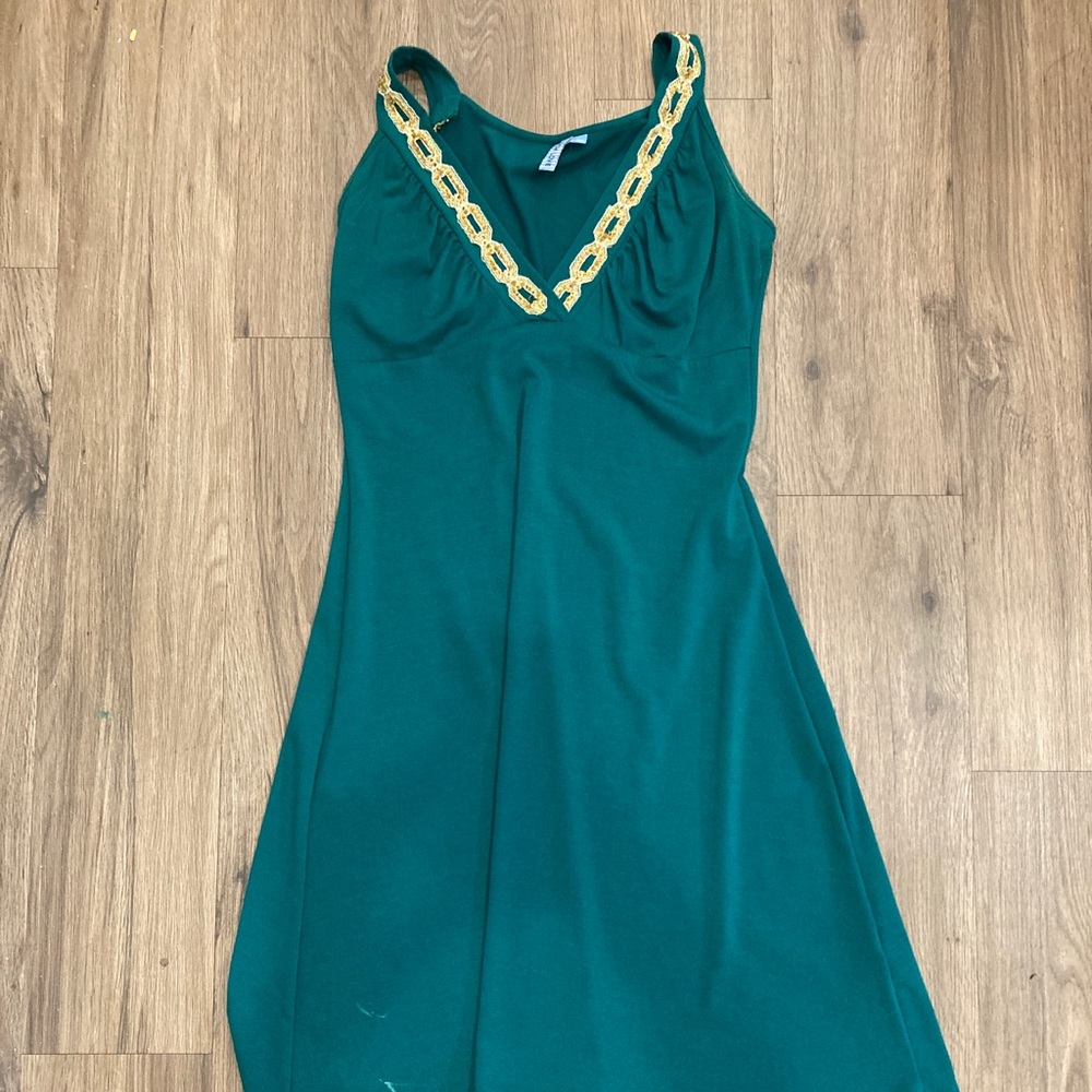 Lucky Green & Gold Dress